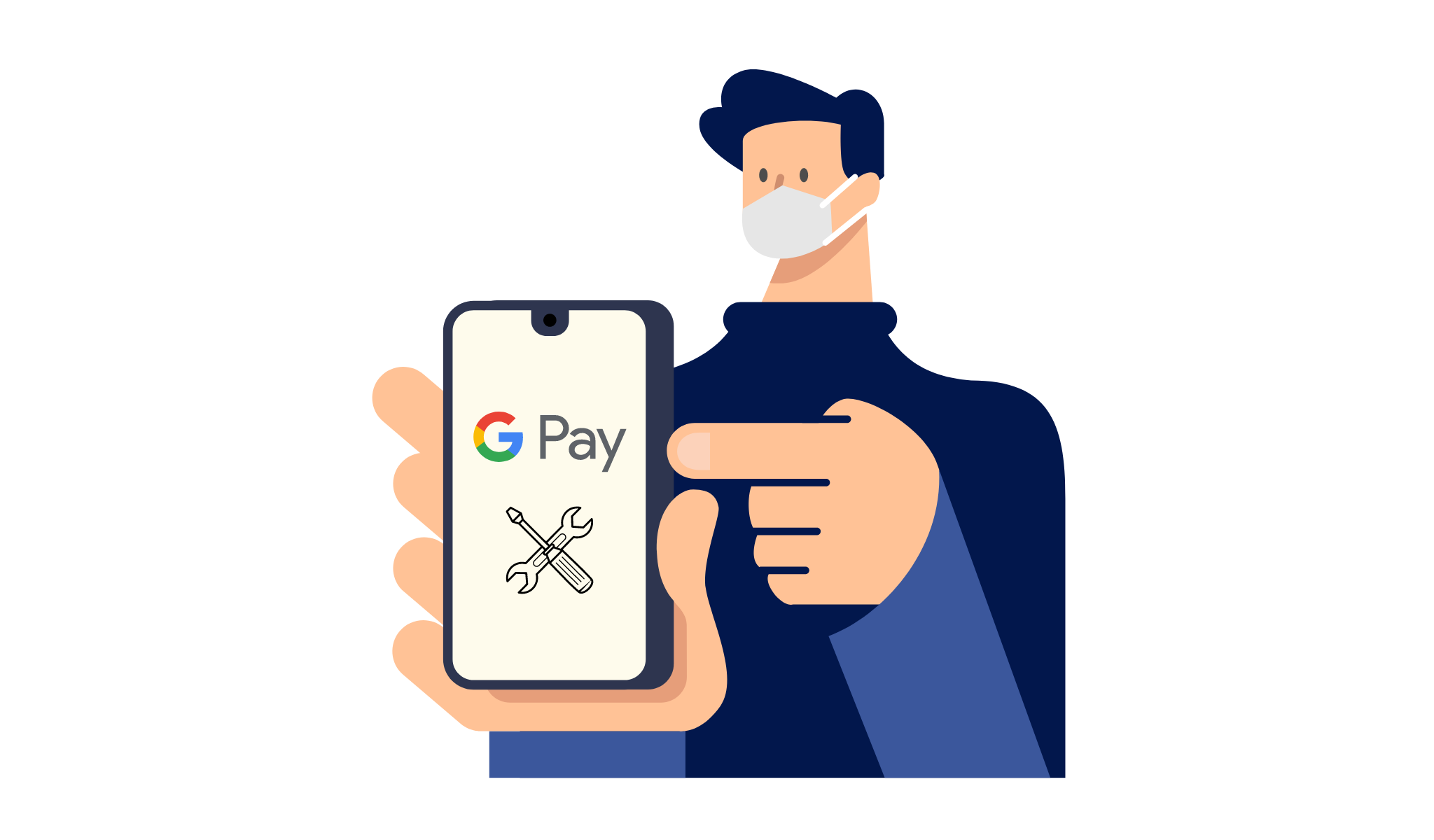 Google Pay setup on mobile phone